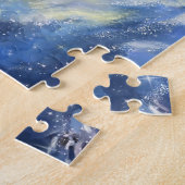 静かな冬の夜のパズル ジグソーパズル (側面)