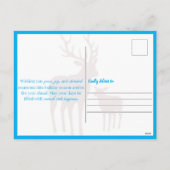 静かな冬の夜トナカイのクリスマス シーズンポストカード (裏面)