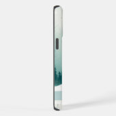 静かな冬の白樺林 iPhoneケース (右側面)