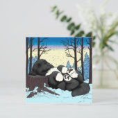 静かな冬ニューファンドランド昼寝 シーズンカード (スタンド正面)