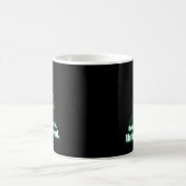 静かな力強い無関心なオオカミのミニマルな引用 コーヒーマグカップ (中央)