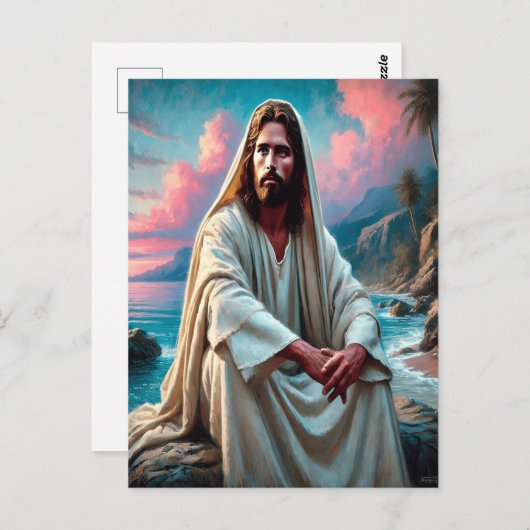 静かな反射の海岸でイエス・セイバー ポストカード (正面/裏面)