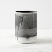 静かな反射～馬のマグカップ マグカップ (中央)