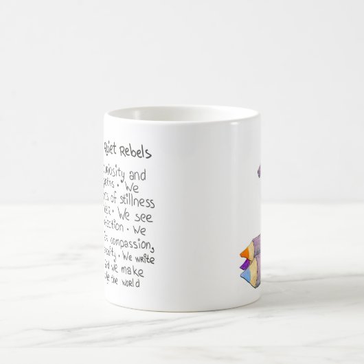 静かな反逆者のための声明のマグ コーヒーマグカップ (中央)