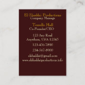 静かな名刺を立てて下さい 名刺 (裏面)