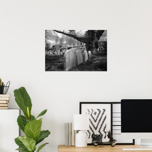 静かな墓地 ポスター (ホームオフィス)