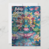 静かな変容 | 蓮の花デザイン 招待状 (正面)