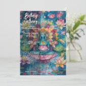 静かな変容 | 蓮の花デザイン 招待状 (スタンド正面)