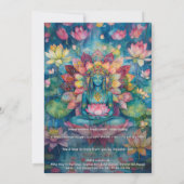 静かな変容 | 蓮の花デザイン 招待状 (裏面)