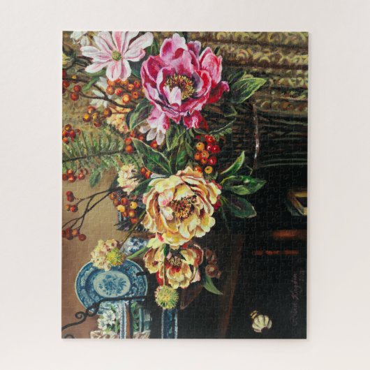 静かな夕べアットキングダムカフェ –  ジグソーパズル (縦)