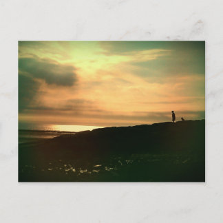 静かな夕べオンビーチ ポストカード