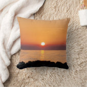 静かな夕日の自然撮影 クッション (ブランケット)