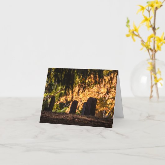 静かな夕日 カード (黄色い花)