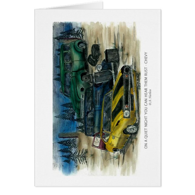 静かな夜でそれらがCHEVY w- -錆つくのを聞くことができます (正面)