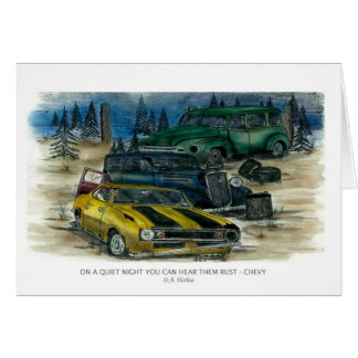 静かな夜でそれらがCHEVY w- -錆つくのを聞くことができます