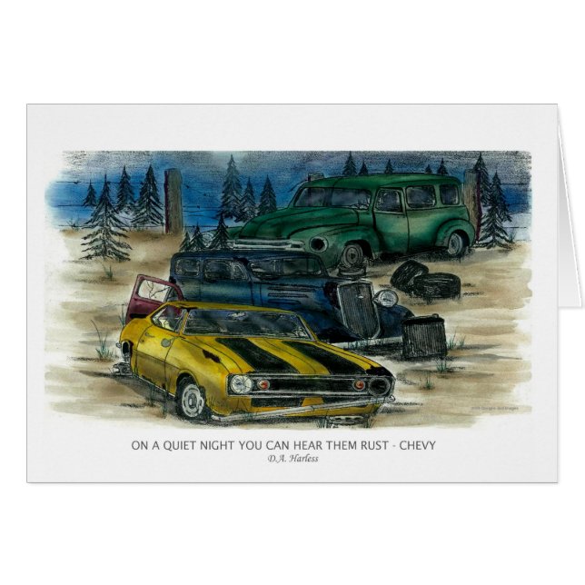 静かな夜でそれらがCHEVY w- -錆つくのを聞くことができます (正面横)