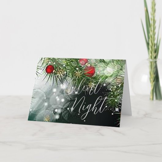 静かな夜のクリスマスカード シーズンカード (正面)