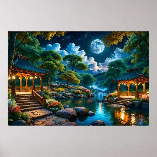 静かな夜の庭 ポスター (正面)