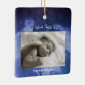 静かな夜写真-正方形のオーナメント セラミックオーナメント (右)