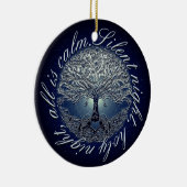 静かな夜神聖な夜はすべて穏やかです セラミックオーナメント (右)