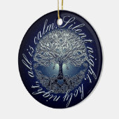 静かな夜神聖な夜はすべて穏やかです セラミックオーナメント (左)