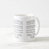 静かな夜神聖な夜楽譜のクリスマスの歌 コーヒーマグカップ (正面右)