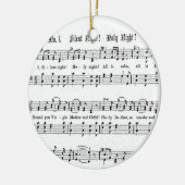 静かな夜神聖な夜楽譜のクリスマスの歌 セラミックオーナメント (左)