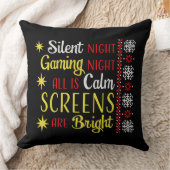 静かな夜 ゲームの夜 すべての画面は輝いている クッション (ブランケット)