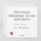 静かな夜、聖なる夜　キリストの降誕の場面 シーズンカード (裏面)