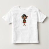 静かな女の子のクリスマスエルフ幼児用Tシャツ トドラーTシャツ (正面)