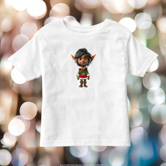 静かな女の子のクリスマスエルフ幼児用Tシャツ トドラーTシャツ