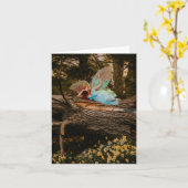 静かな妖精の水仙のフィールド – 折り畳みカード カード (黄色い花)