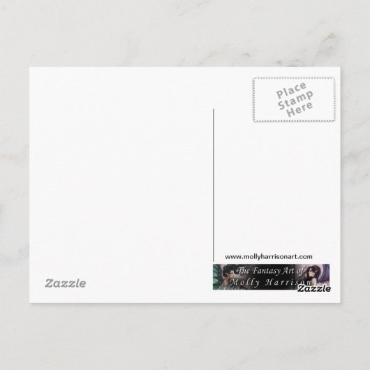 静かな妖精ファンタジーアートハガキ ポストカード (裏面)