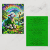 静かな子羊の Psalm 23 KJV カード (正面/裏面)
