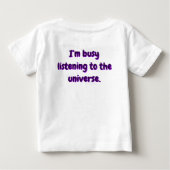 静かな宇宙のマインドフルネスTシャツ ベビーTシャツ (裏面)