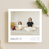 静かな家族の写真クリスマスホリデーを釘付け カード