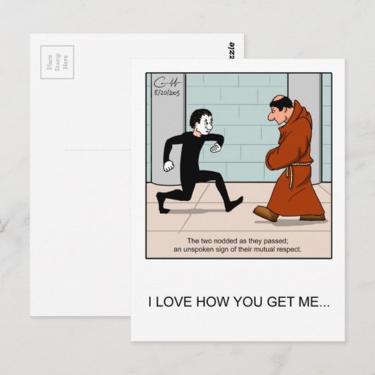 "静かな尊敬" ポストカード (正面/裏面)