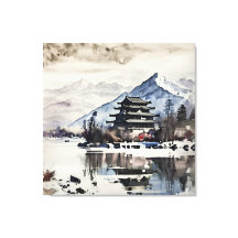 静かな山の塔 (冬)