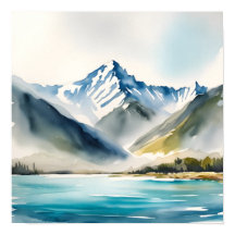 静かな山の湖