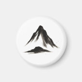 静かな山 – インクブラシの風景(マグネット) マグネット (正面)