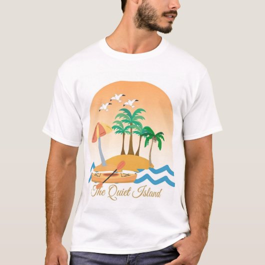 静かな島 Tシャツ (正面)