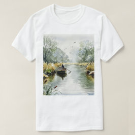 静かな川 Tシャツ