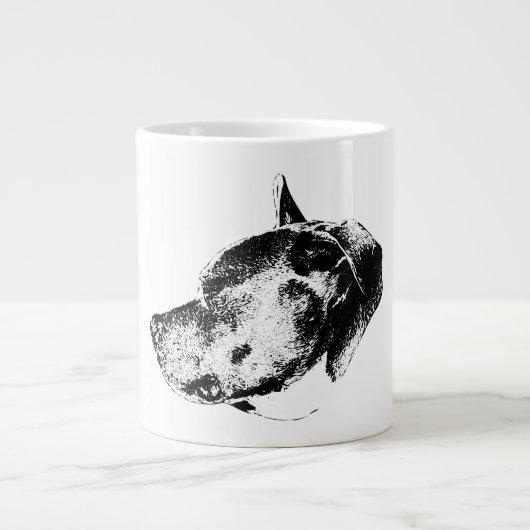 静かな強さの視線 ジャンボコーヒーマグカップ (正面)
