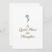 静かな思考の場所 – ミニマリストアートカード 招待状 (正面/裏面)