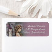 静かな思考フェアリーとドラゴンアート ラベル (インサイチュ)