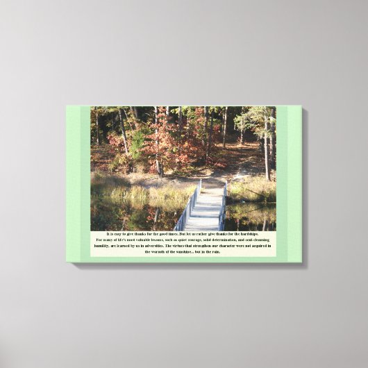 静かな感動的勇気 キャンバスプリント (正面)