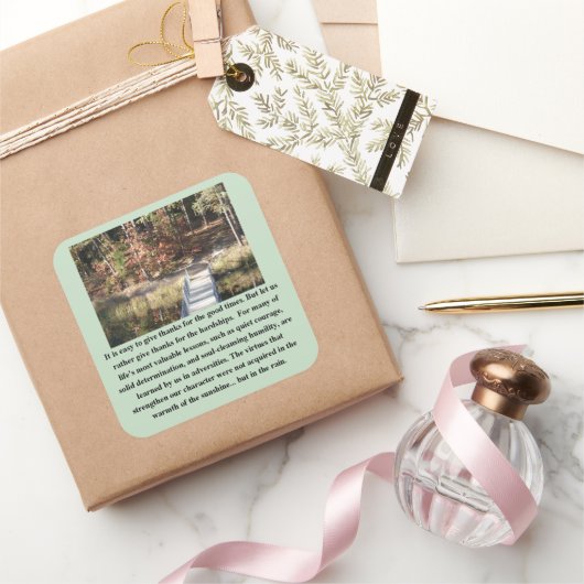 静かな感動的勇気 スクエアシール (ギフト)