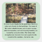 静かな感動的勇気 スクエアシール (正面)