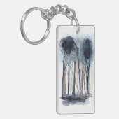 静かな抽象芸術の木 キーホルダー (正面左)