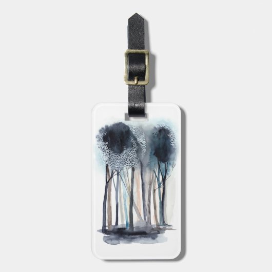 静かな抽象芸術の木 ラゲッジタグ (正面縦)